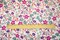 Ivory-Pink-Multi Floral Printed Poly Chiffon Woven Fabric By the Yard